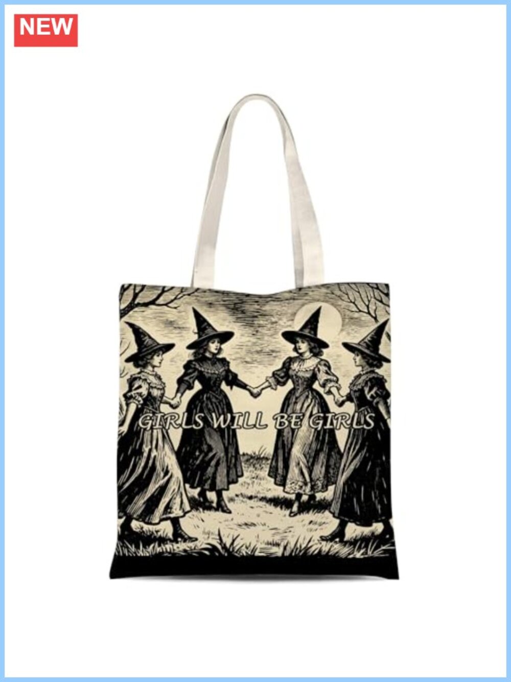 Canvas Tote Bag with Zippered Inner Pocket Reusable Shopping Grocery Tote for